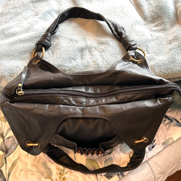 Rare Vintage NATURALIZER Leather Hobo Shoulder Bag - Picture 8 of 17